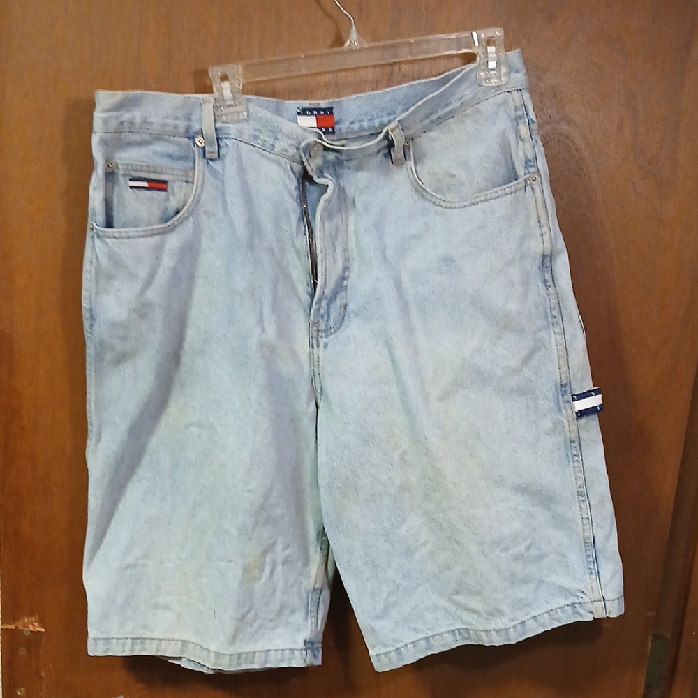 Vintage Tommy Hilfiger Light Blue Denim Men's Shorts
